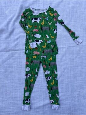 Little Sleepies Green Farm Animal Pajama Set 2T